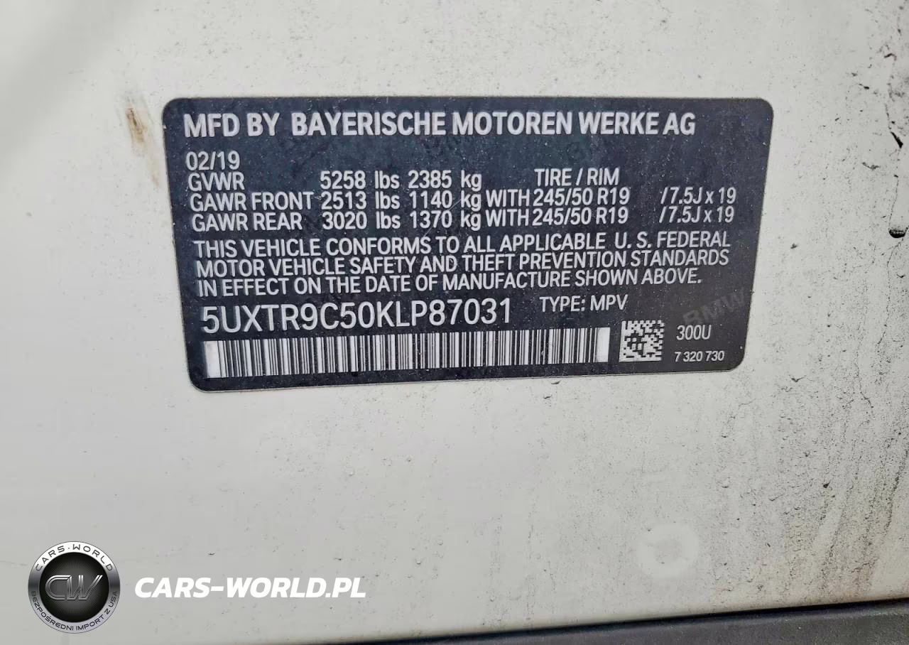 2019 BMW X3 xDrive30I VIN:5UXTR9C50KLP87031 - 13