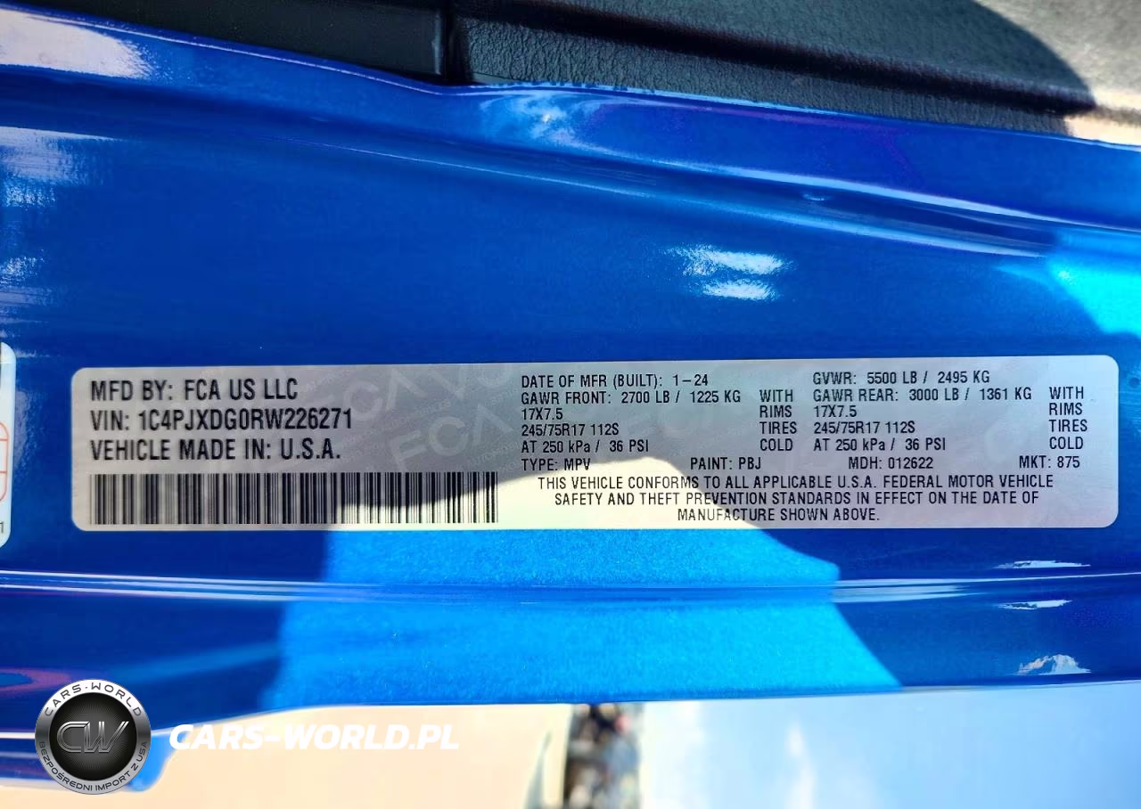 2024 Jeep Wrangler Sport VIN:1C4PJXDG0RW226271 - 12