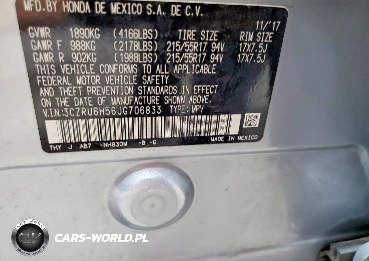 2018 Honda Hr-V Ex VIN:3CZRU6H56JG706833 - 12