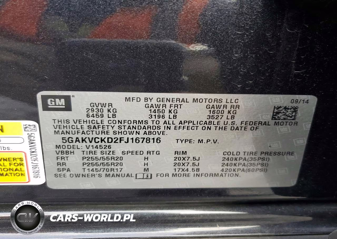2015 Buick Enclave VIN:5GAKVCKD2FJ167816 - 13