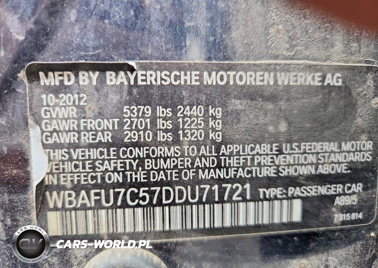 2013 BMW 535 Xi VIN:WBAFU7C57DDU71721 - 13