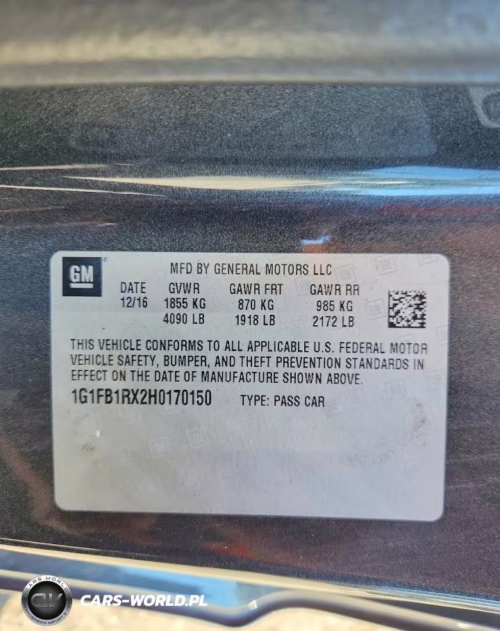 2017 Chevrolet Camaro Lt VIN:1G1FB1RX2H0170150 - 13