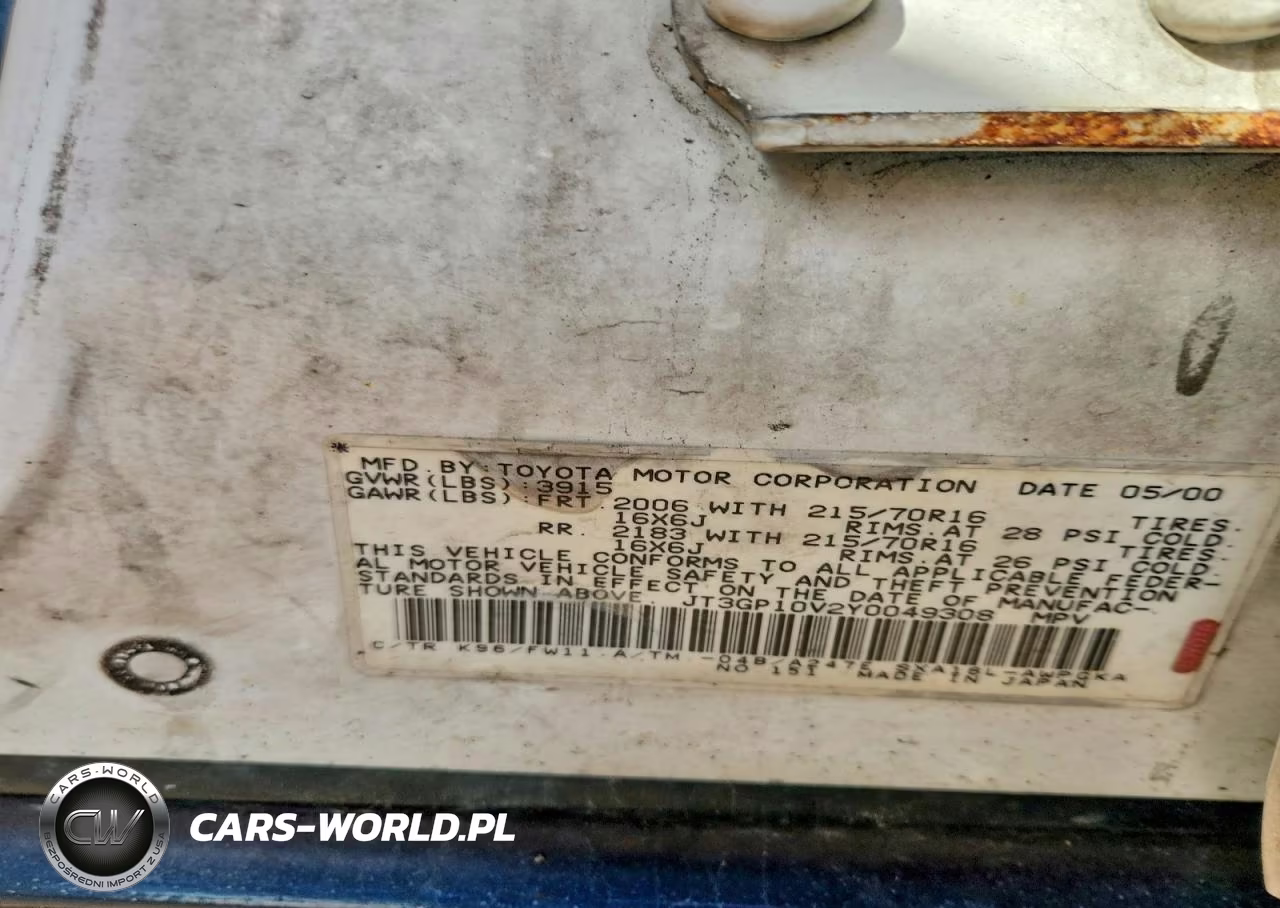 2000 Toyota Rav4 Base VIN:JT3GP10V2Y0049308 - 12