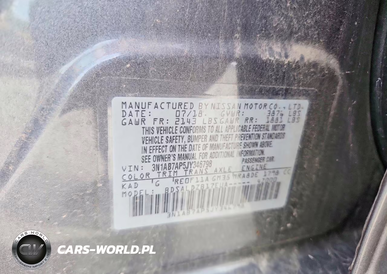 2018 Nissan Sentra Sv VIN:3N1AB7AP5JY346798 - 12