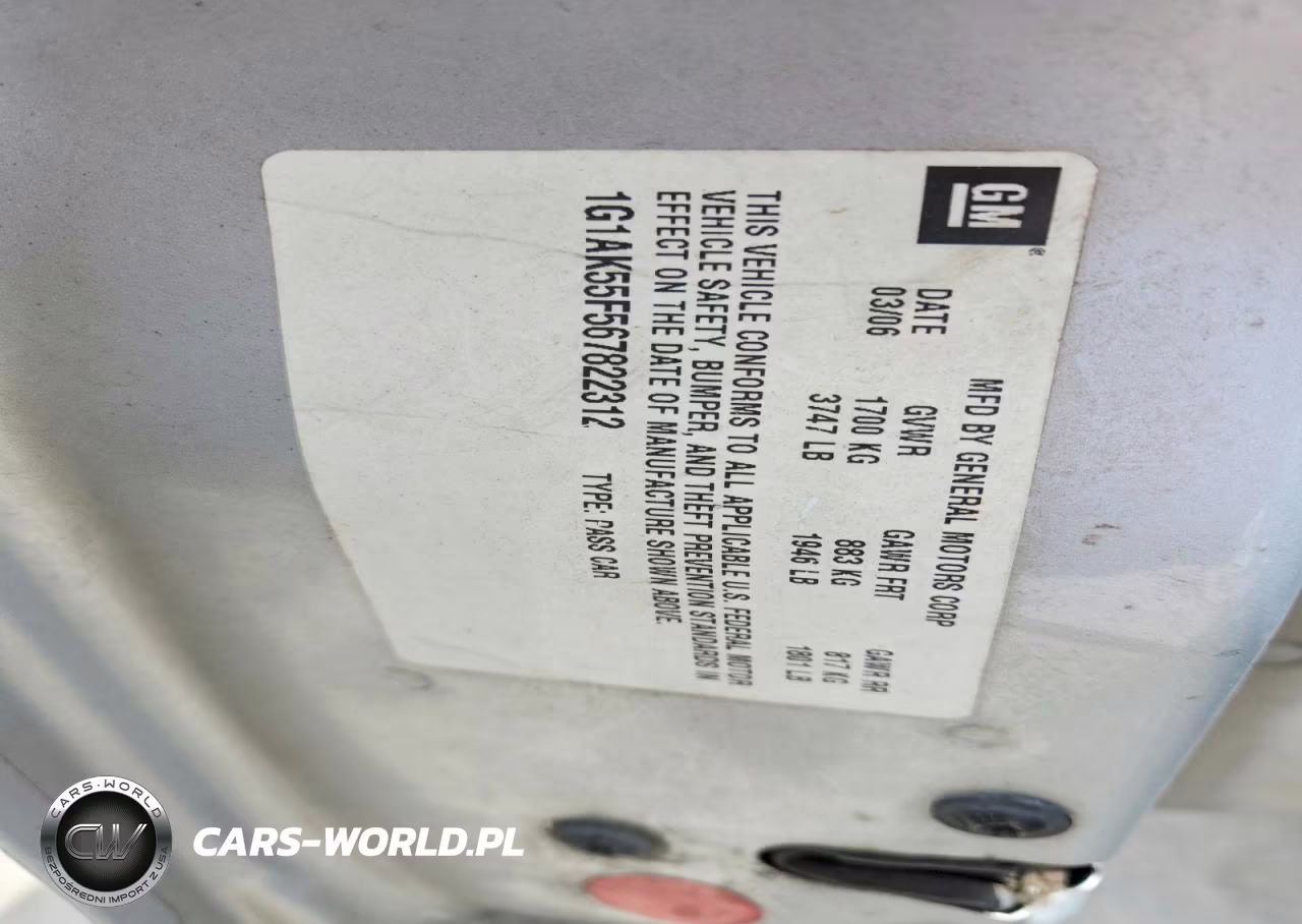 2006 Chevrolet Cobalt Ls VIN:1G1AK55F567822312 - 13