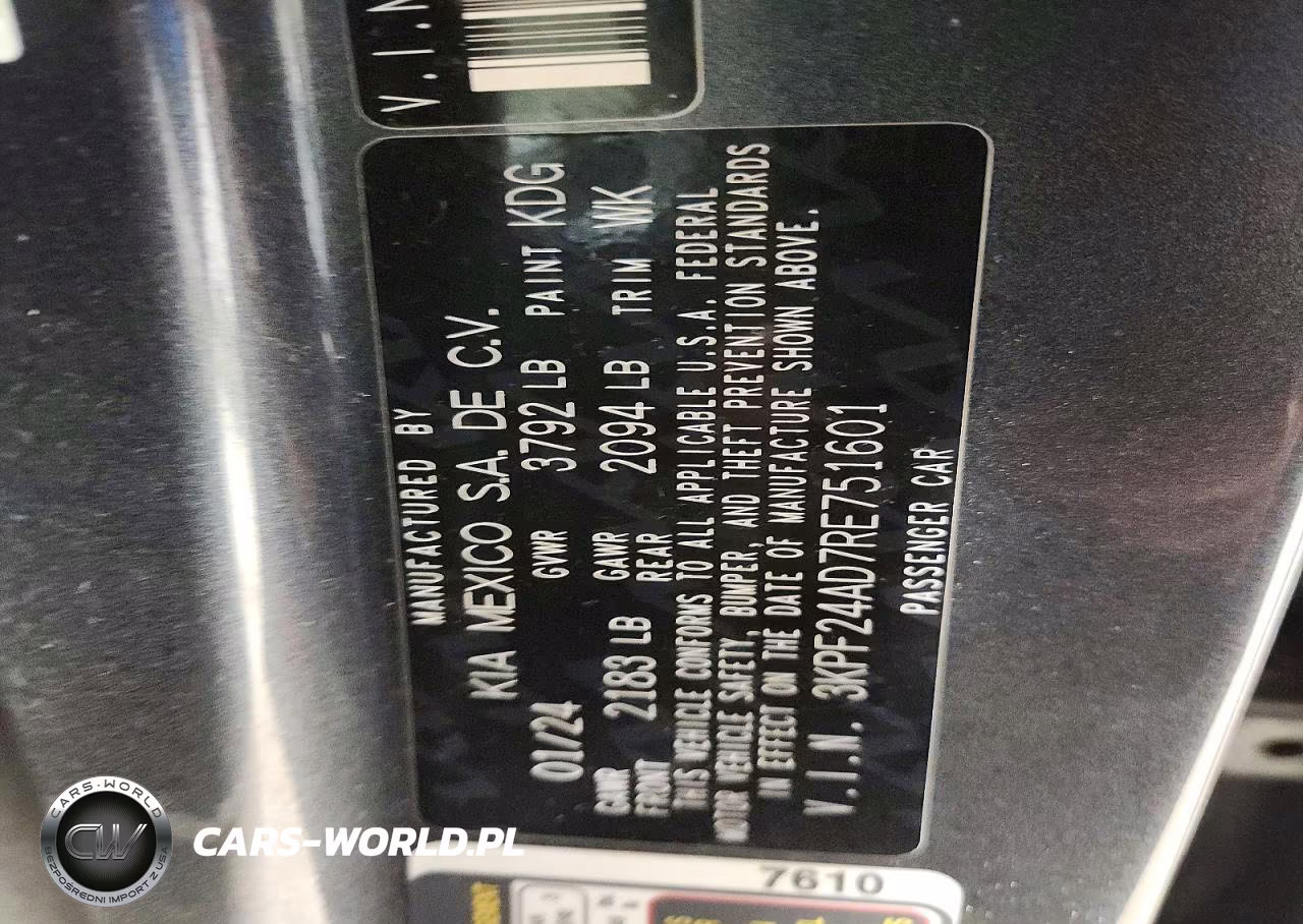 2024 Kia Forte Lxs VIN:3KPF24AD7RE751601 - 13
