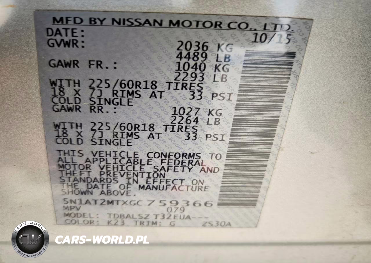 2016 Nissan Rogue Sl VIN:5N1AT2MTXGC759366 - 14
