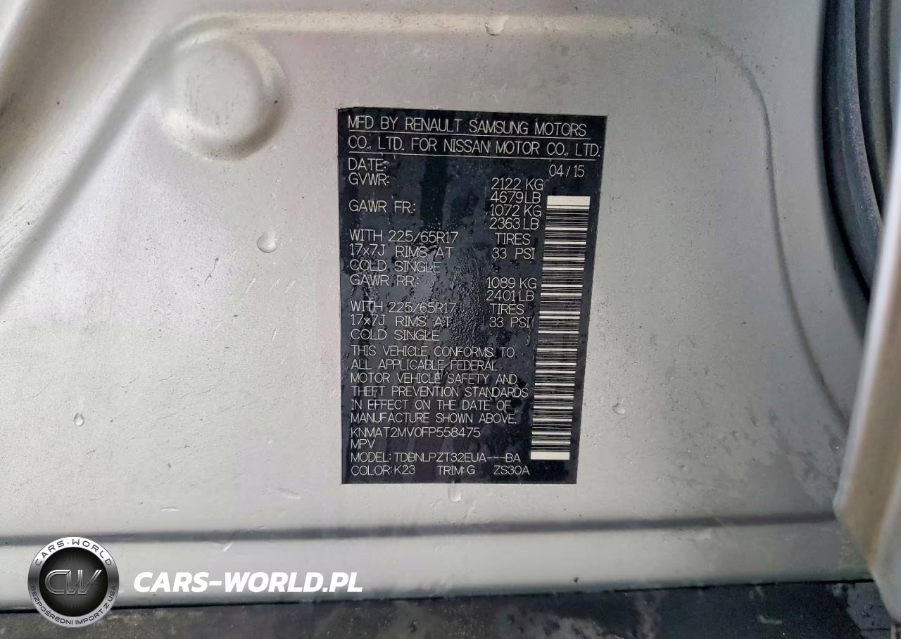 2015 Nissan Rogue S VIN:KNMAT2MV0FP558475 - 13