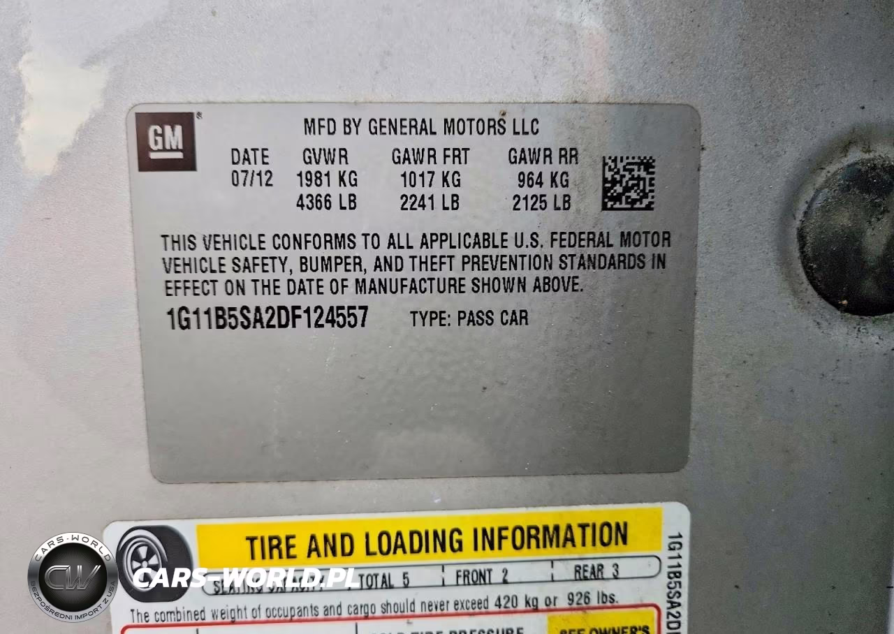 2013 Chevrolet Malibu Ls VIN:1G11B5SA2DF124557 - 13