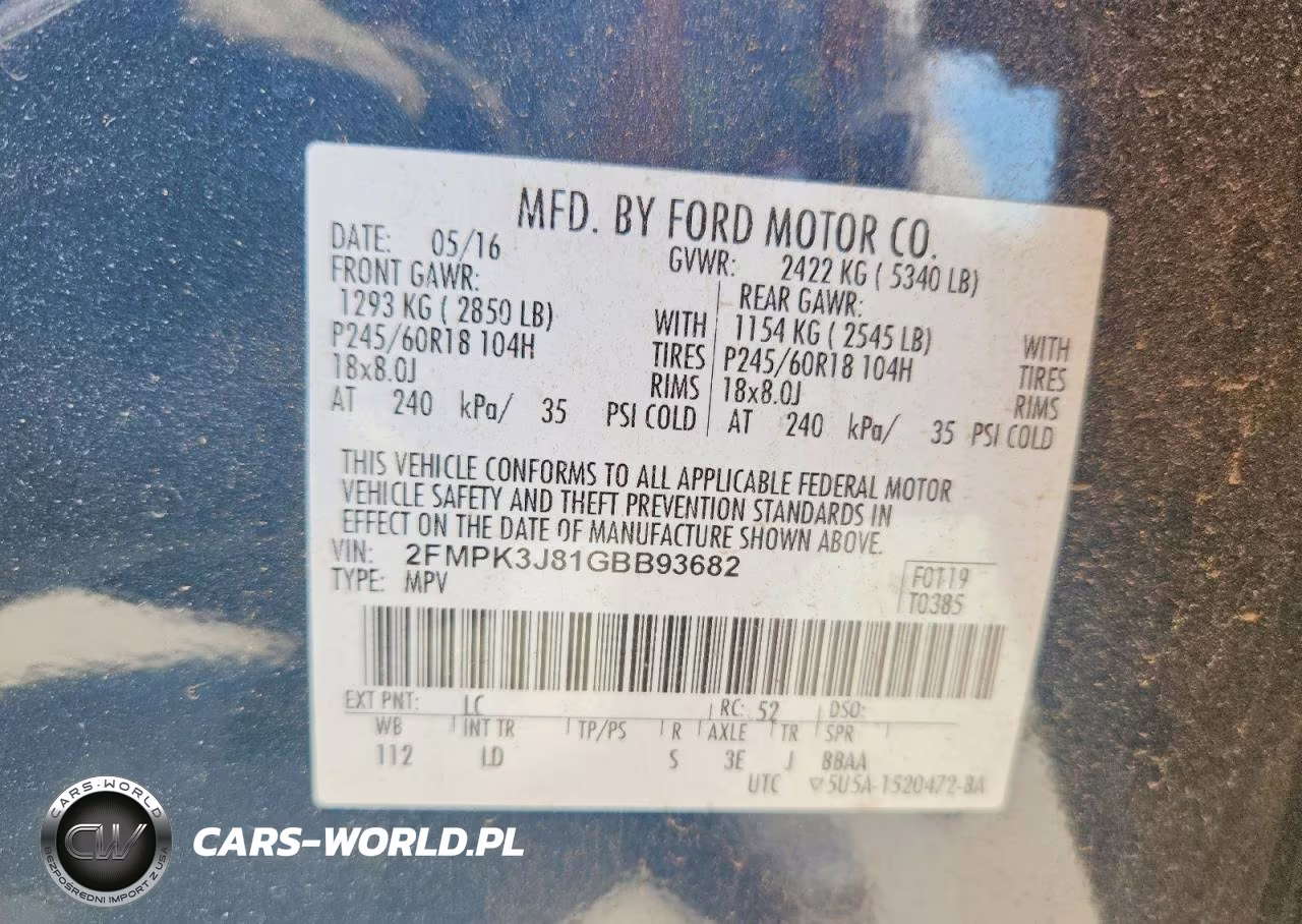 2016 Ford Edge Sel VIN:2FMPK3J81GBB93682 - 14