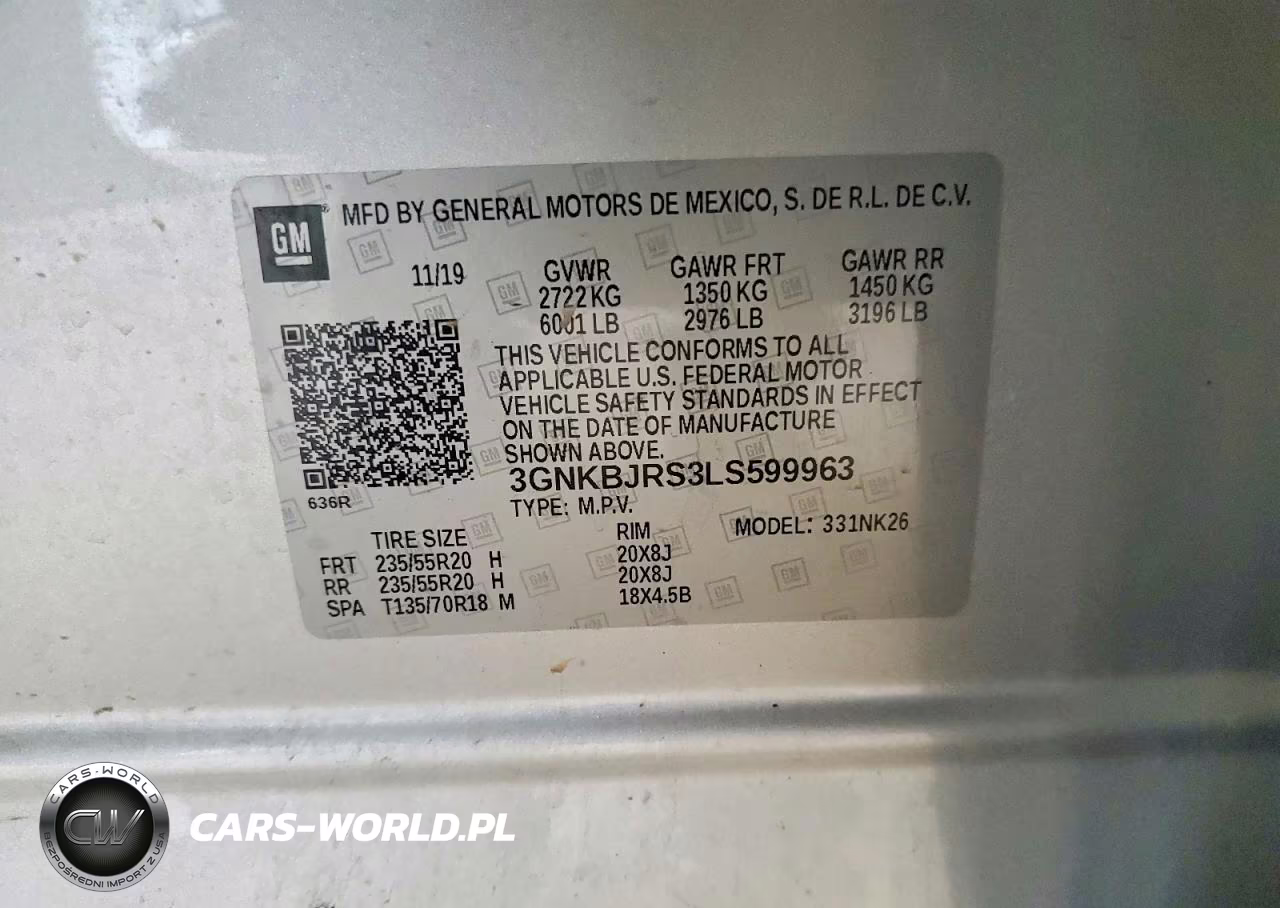 2020 Chevrolet Blazer 3Lt VIN:3GNKBJRS3LS599963 - 13