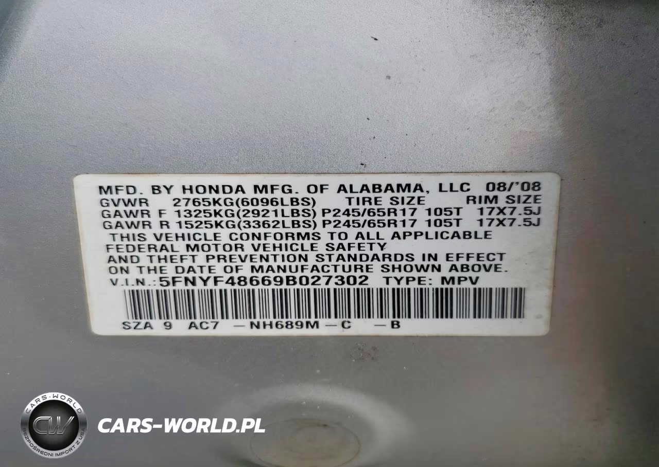2009 Honda Pilot Exl VIN:5FNYF48669B027302 - 13