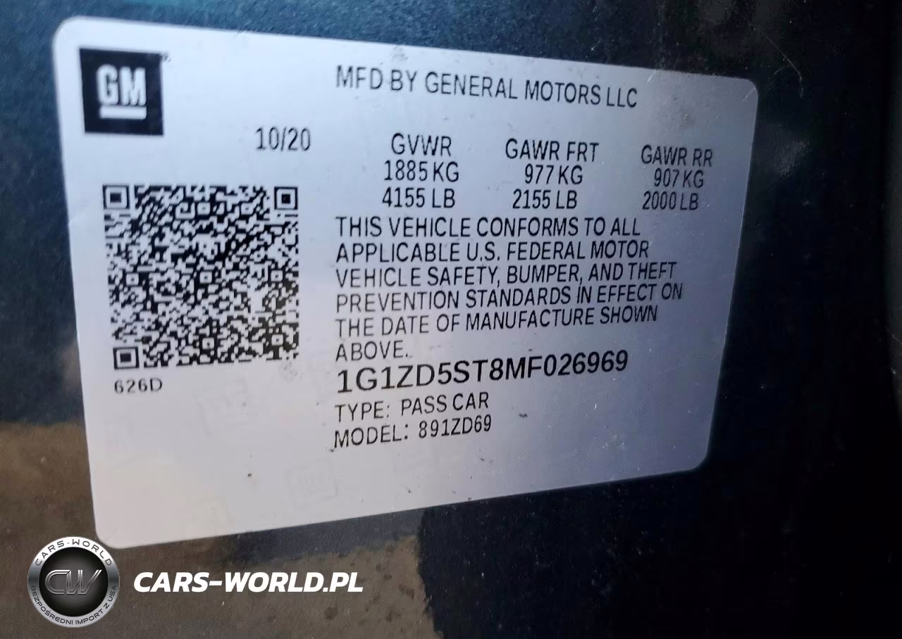 2021 Chevrolet Malibu Lt VIN:1G1ZD5ST8MF026969 - 12