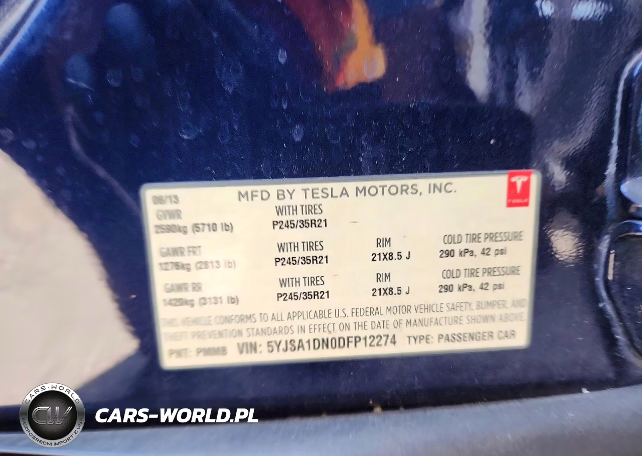 2013 Tesla Model S VIN:5YJSA1DN0DFP12274 - 13