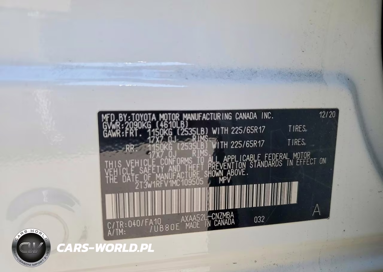 2021 Toyota Rav4 Xle VIN:2T3W1RFV1MC109505 - 13