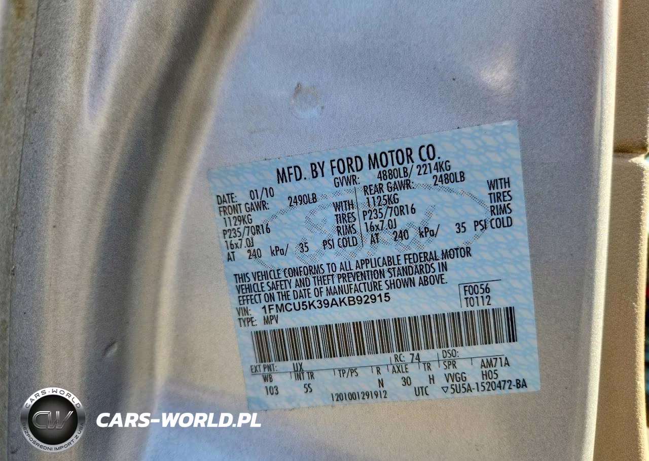 2010 Ford Escape Hybrid VIN:1FMCU5K39AKB92915 - 13