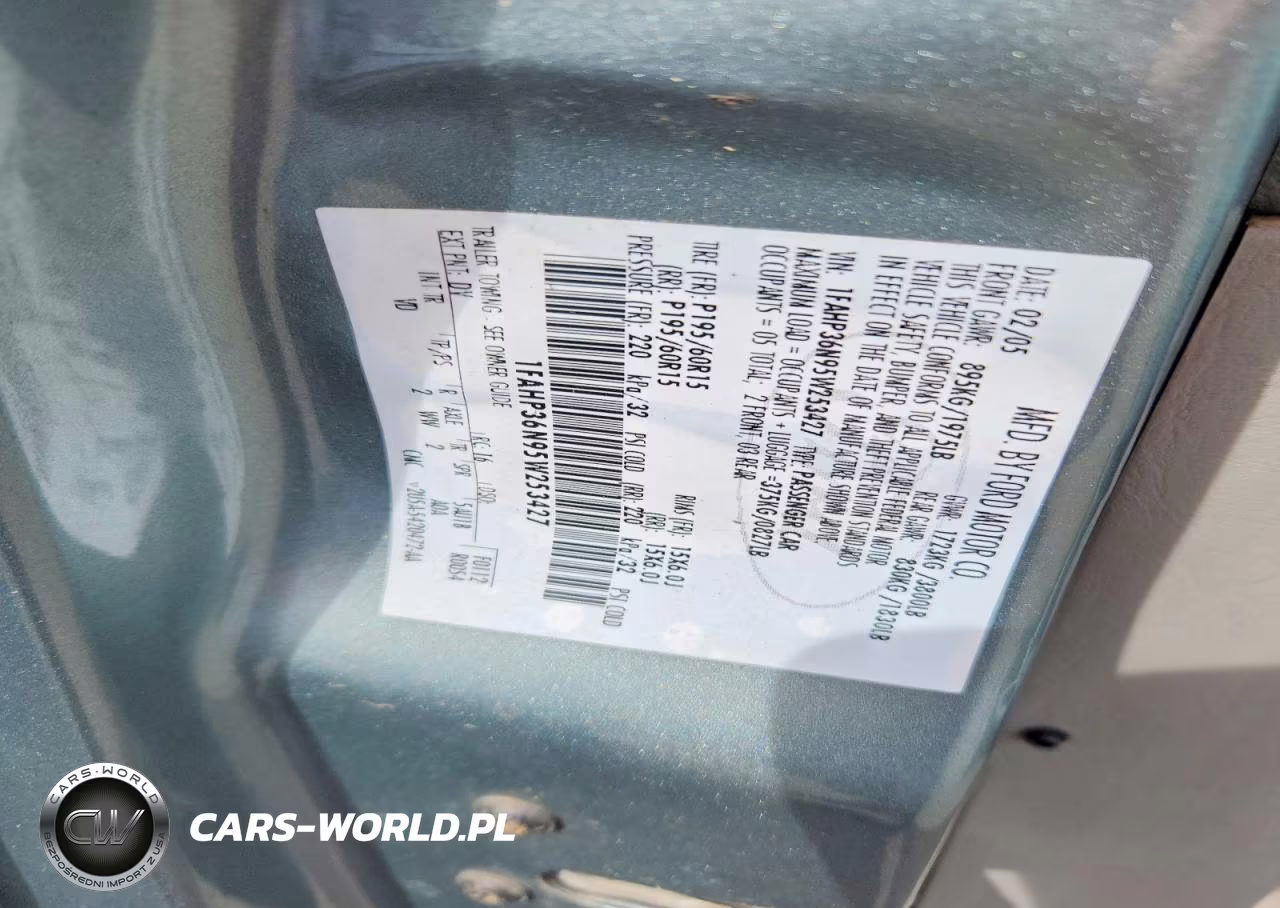 2005 Ford Focus Zxw VIN:1FAHP36N95W253427 - 12
