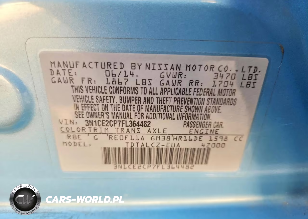 2015 Nissan Versa Note S Plus VIN:3N1CE2CP7FL364482 - 12