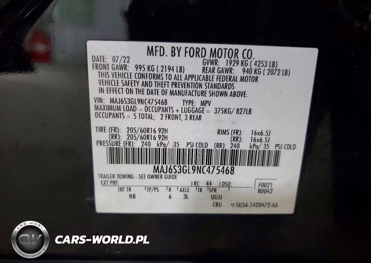 2022 Ford Ecosport Se VIN:MAJ6S3GL9NC475468 - 13