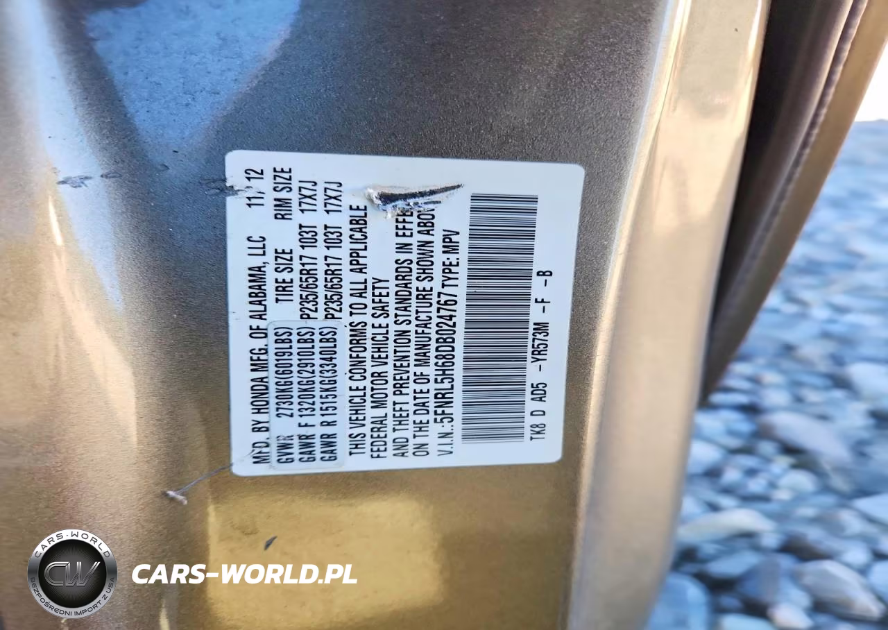 2013 Honda Odyssey Exl VIN:5FNRL5H68DB024767 - 13