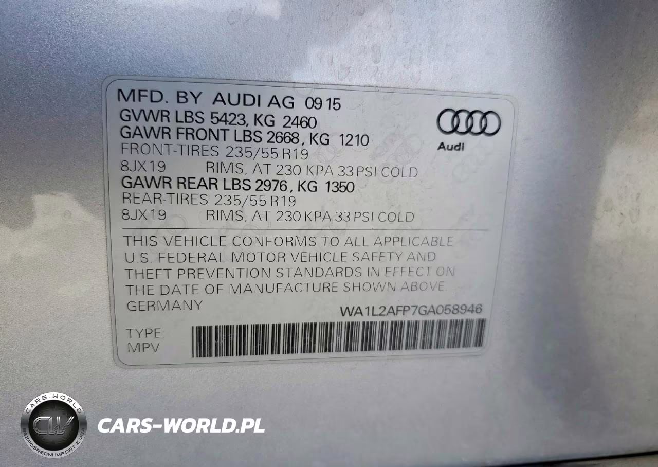 2016 Audi Q5 Premium Plus VIN:WA1L2AFP7GA058946 - 14