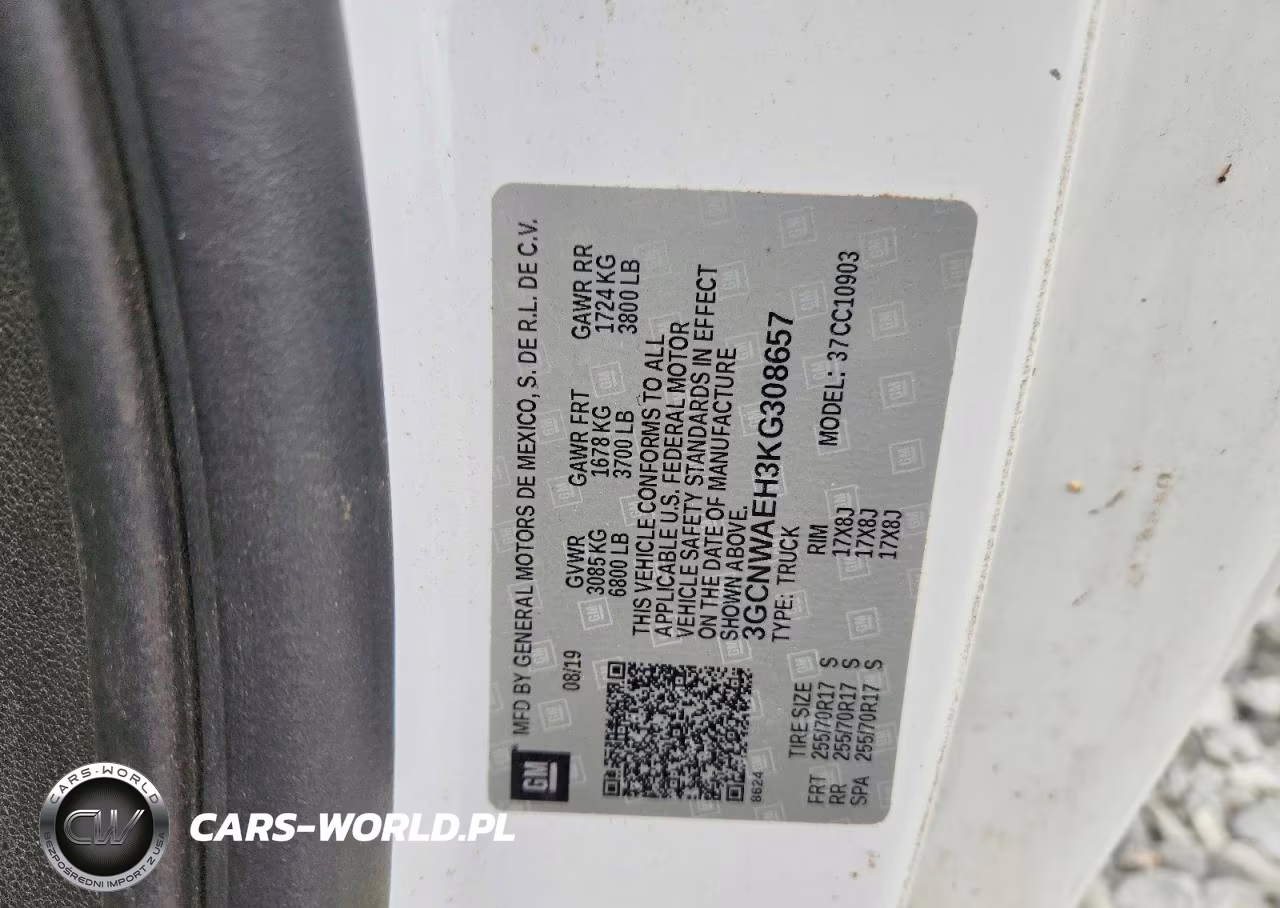 2019 Chevrolet Silverado C1500 VIN:3GCNWAEH3KG308657 - 13