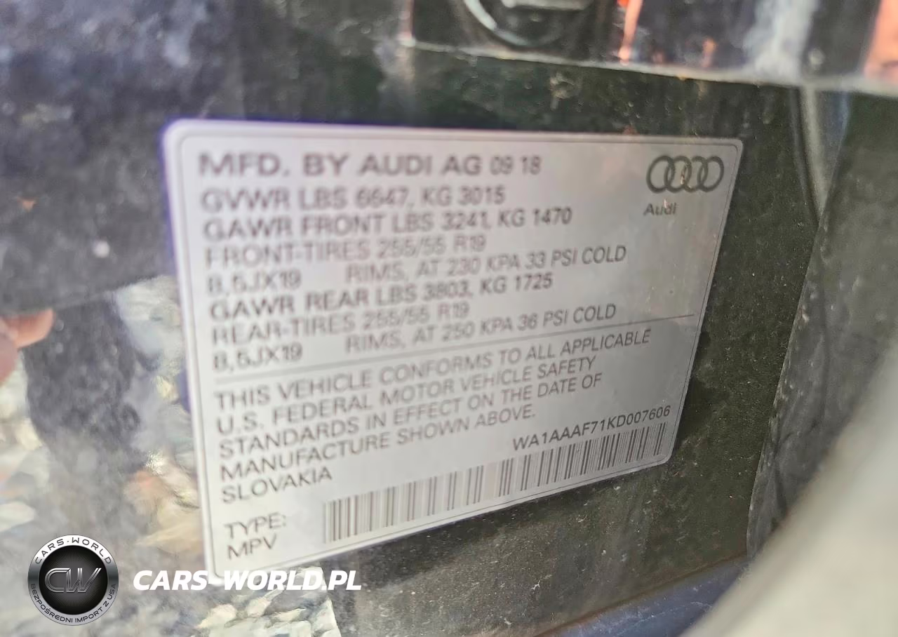 2019 Audi Q7 Premium VIN:WA1AAAF71KD007606 - 13