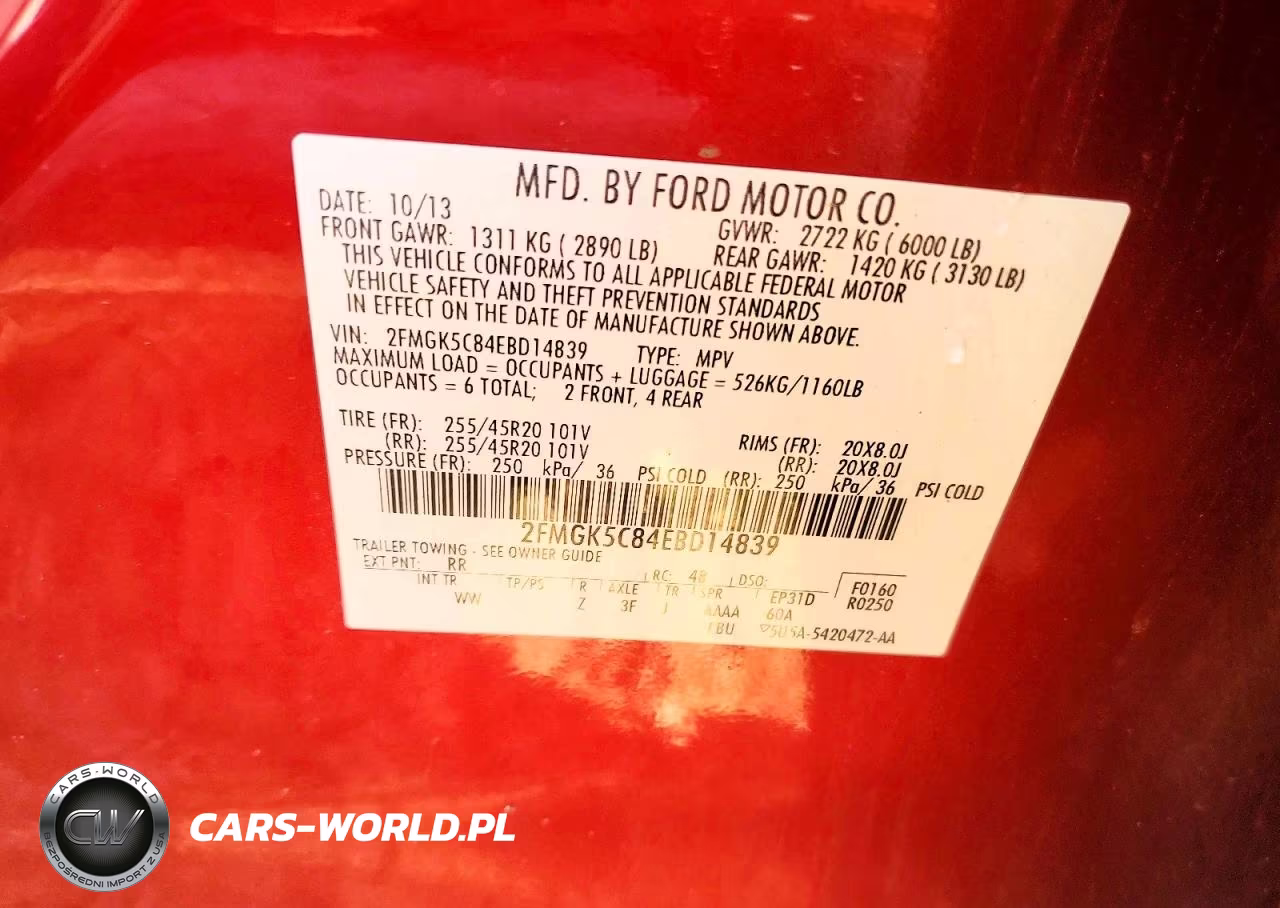 2014 Ford Flex Sel VIN:2FMGK5C84EBD14839 - 13