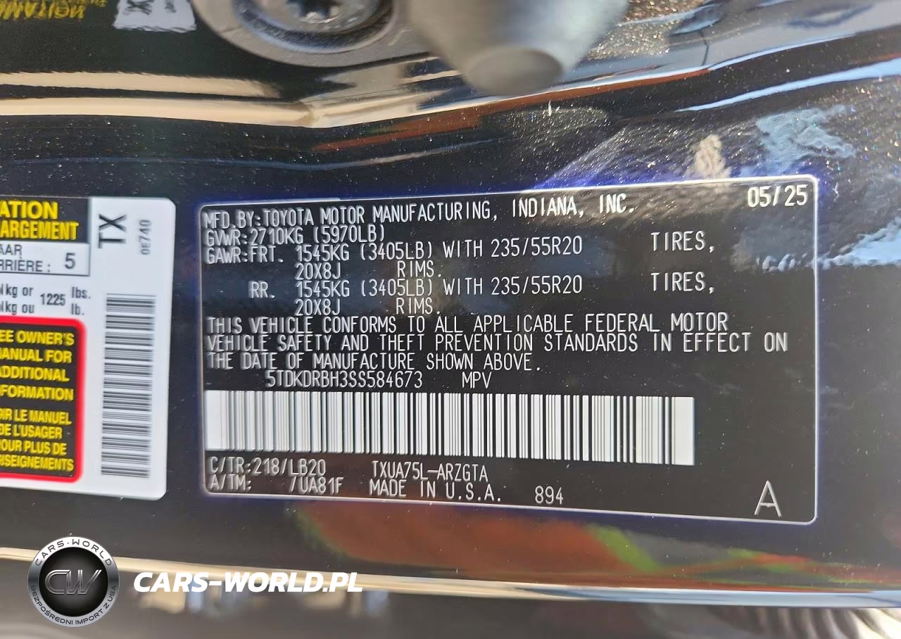 2025 Toyota Highlander Limited VIN:5TDKDRBH3SS584673 - 14