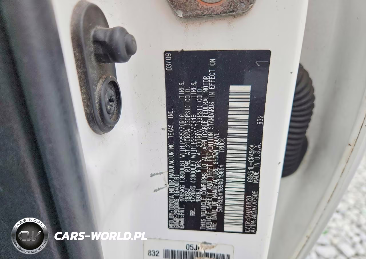 2009 Toyota Tundra Grade VIN:5TFRU54169X019894 - 12