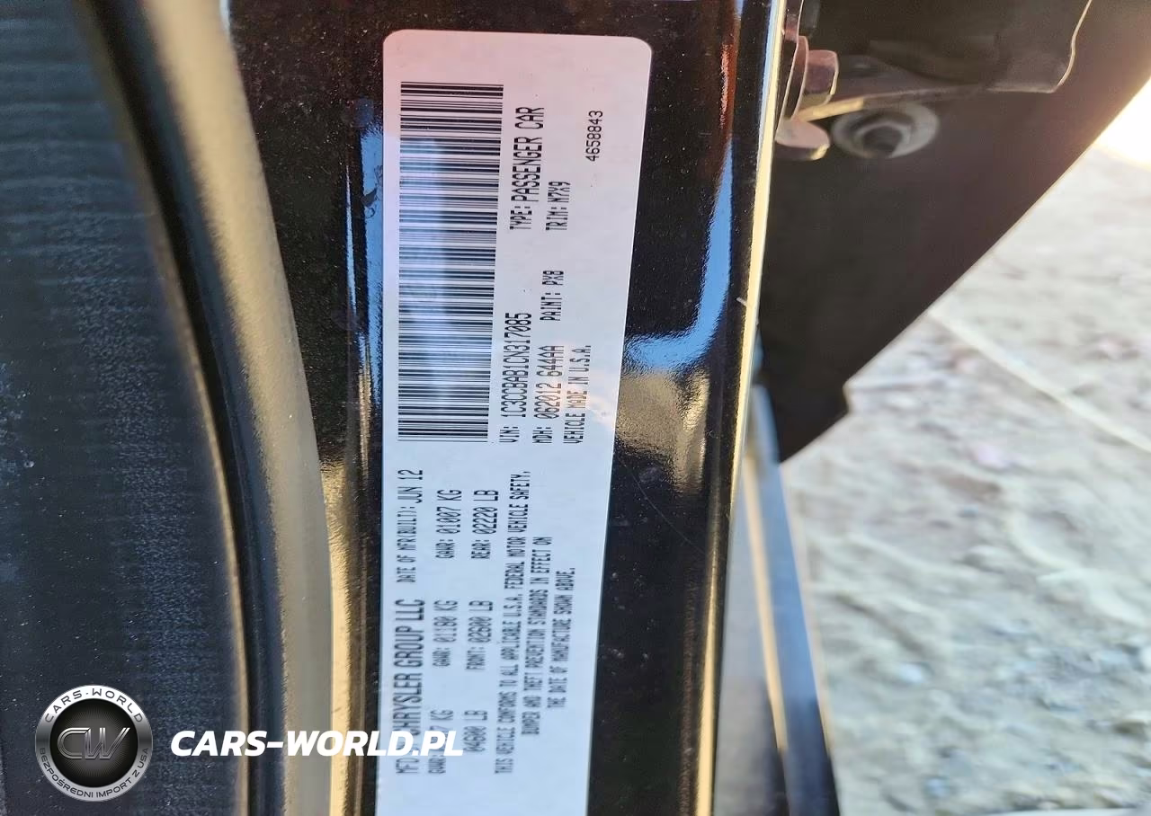 2012 Chrysler 200 Lx VIN:1C3CCBAB1CN317085 - 12