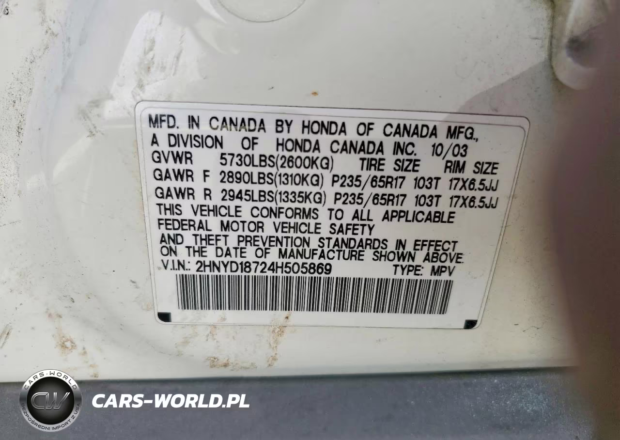 2004 Acura Mdx Touring VIN:2HNYD18724H505869 - 13