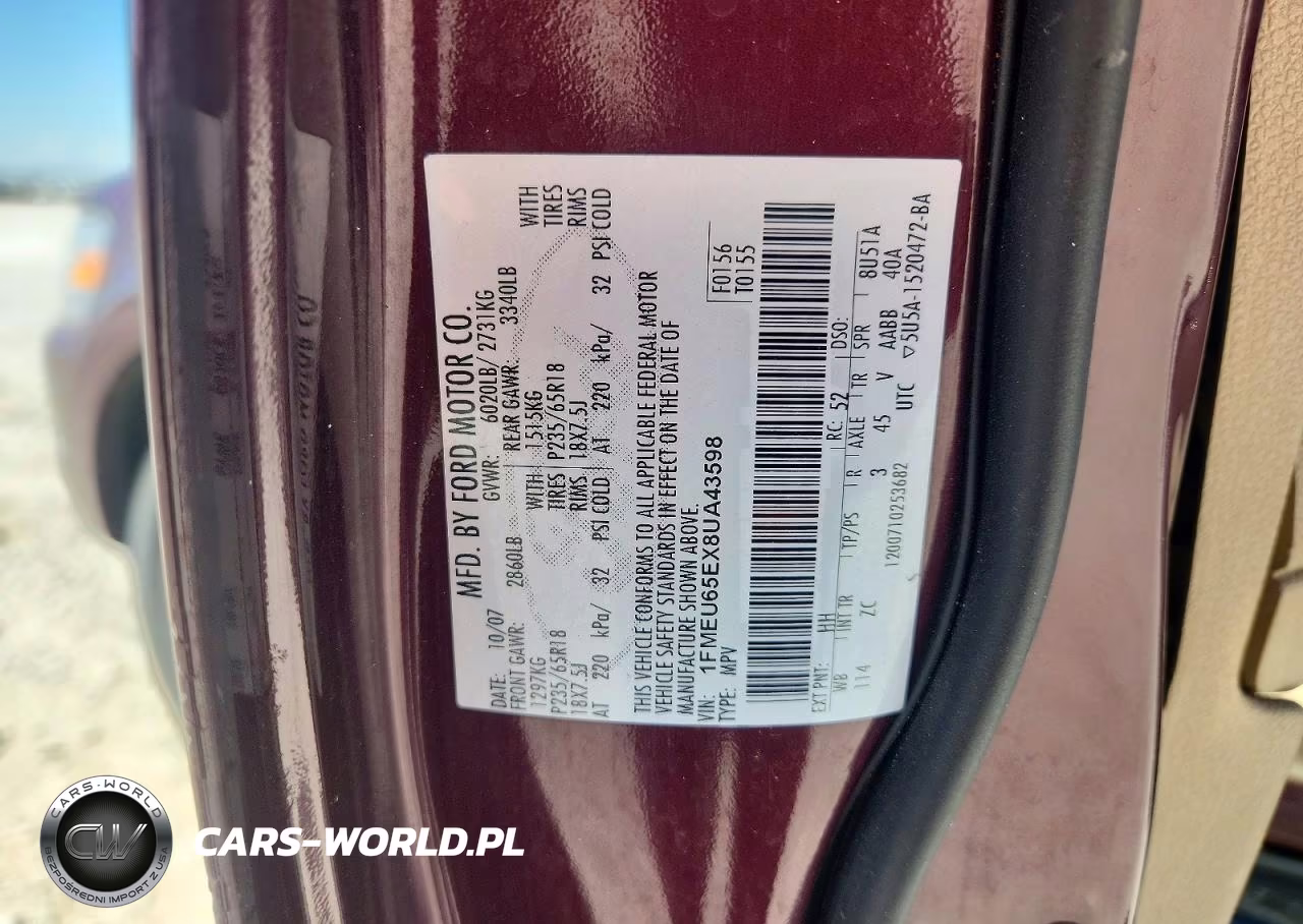 2008 Ford Explorer Limited VIN:1FMEU65EX8UA43598 - 13