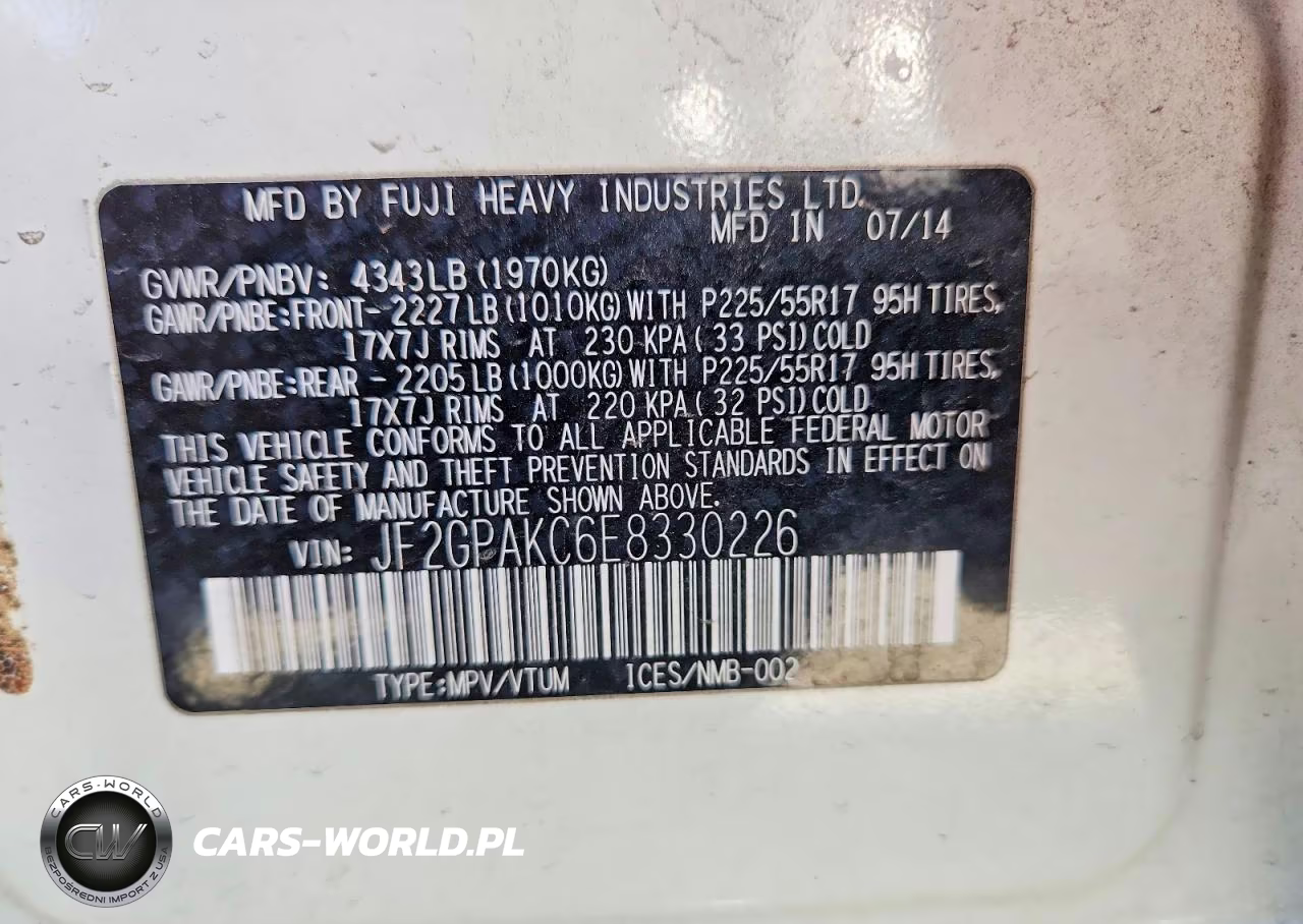 2014 Subaru Xv Crosstrek 2.0 Limited VIN:JF2GPAKC6E8330226 - 13