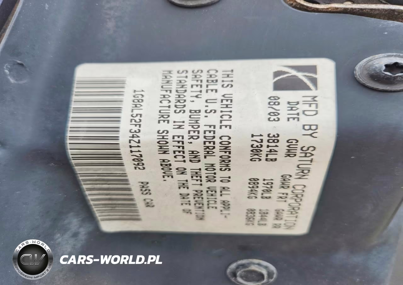 2004 Saturn Ion Level 3 VIN:1G8AL52F34Z117092 - 12