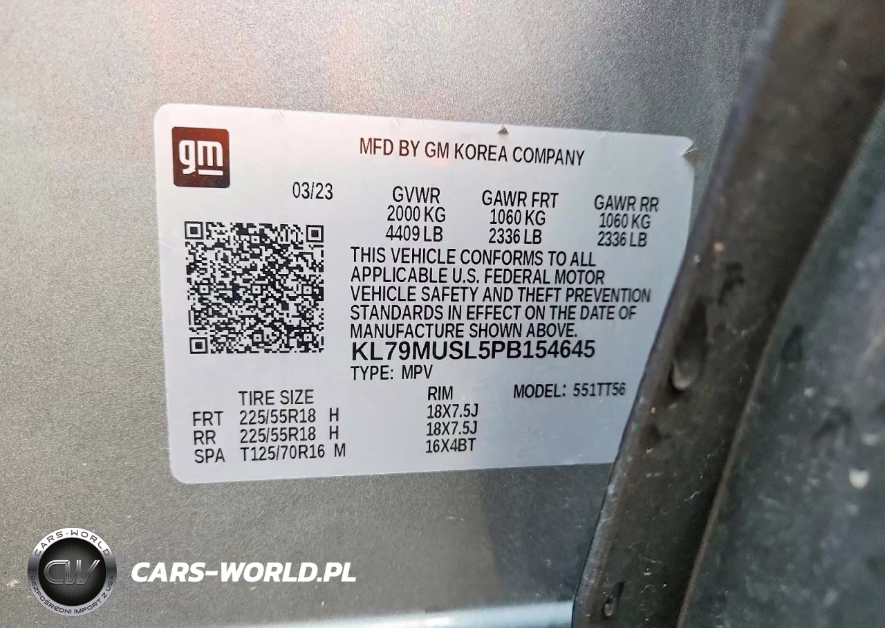 2023 Chevrolet Trailblazer Rs VIN:KL79MUSL5PB154645 - 13