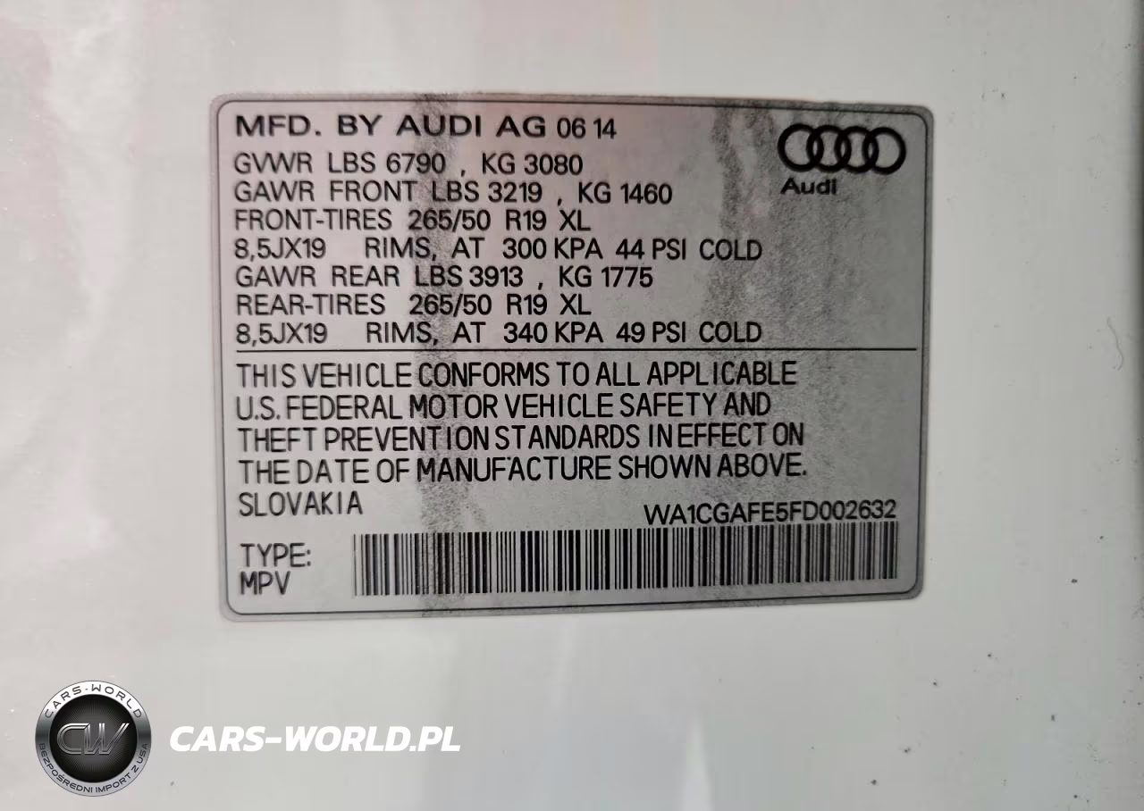 2015 Audi Q7 Premium VIN:WA1CGAFE5FD002632 - 14