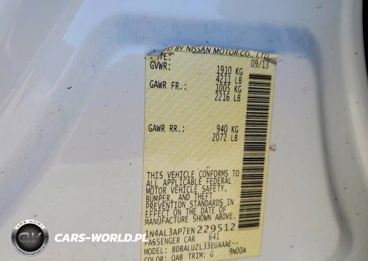 2014 Nissan Altima 2.5 Sv VIN:1N4AL3AP7EN229512 - 12
