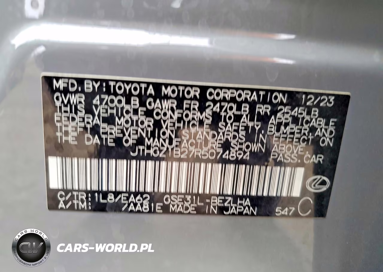 2024 Lexus Is 350 F Sport VIN:JTHGZ1B27R5074894 - 12