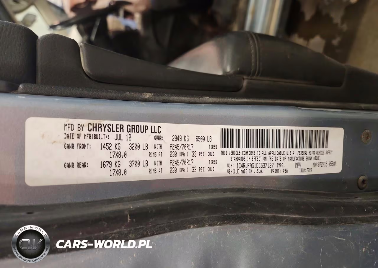 2013 Jeep Grand Cherokee Laredo VIN:1C4RJFAG1DC537127 - 13