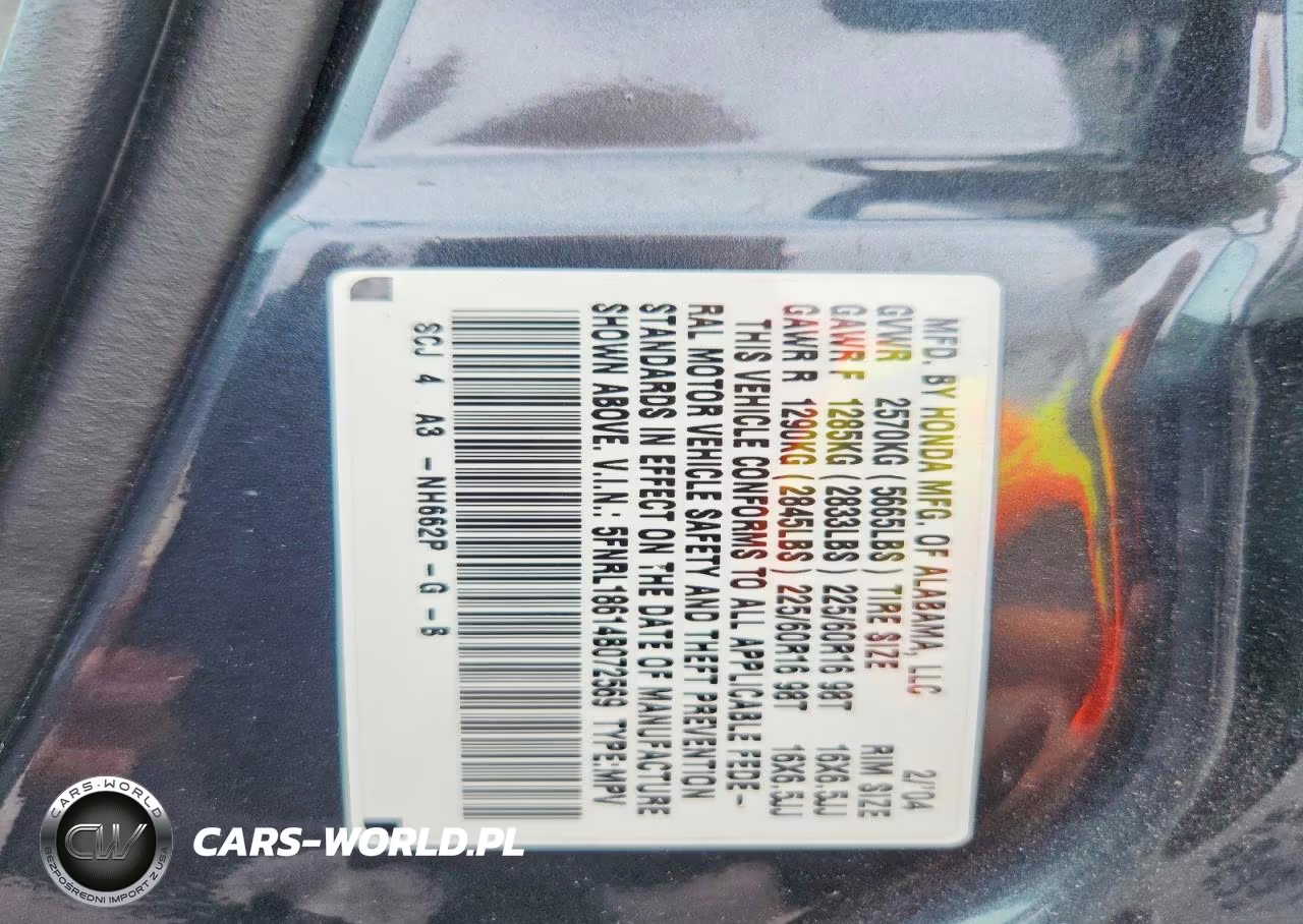 2004 Honda Odyssey Ex VIN:5FNRL18614B072569 - 13
