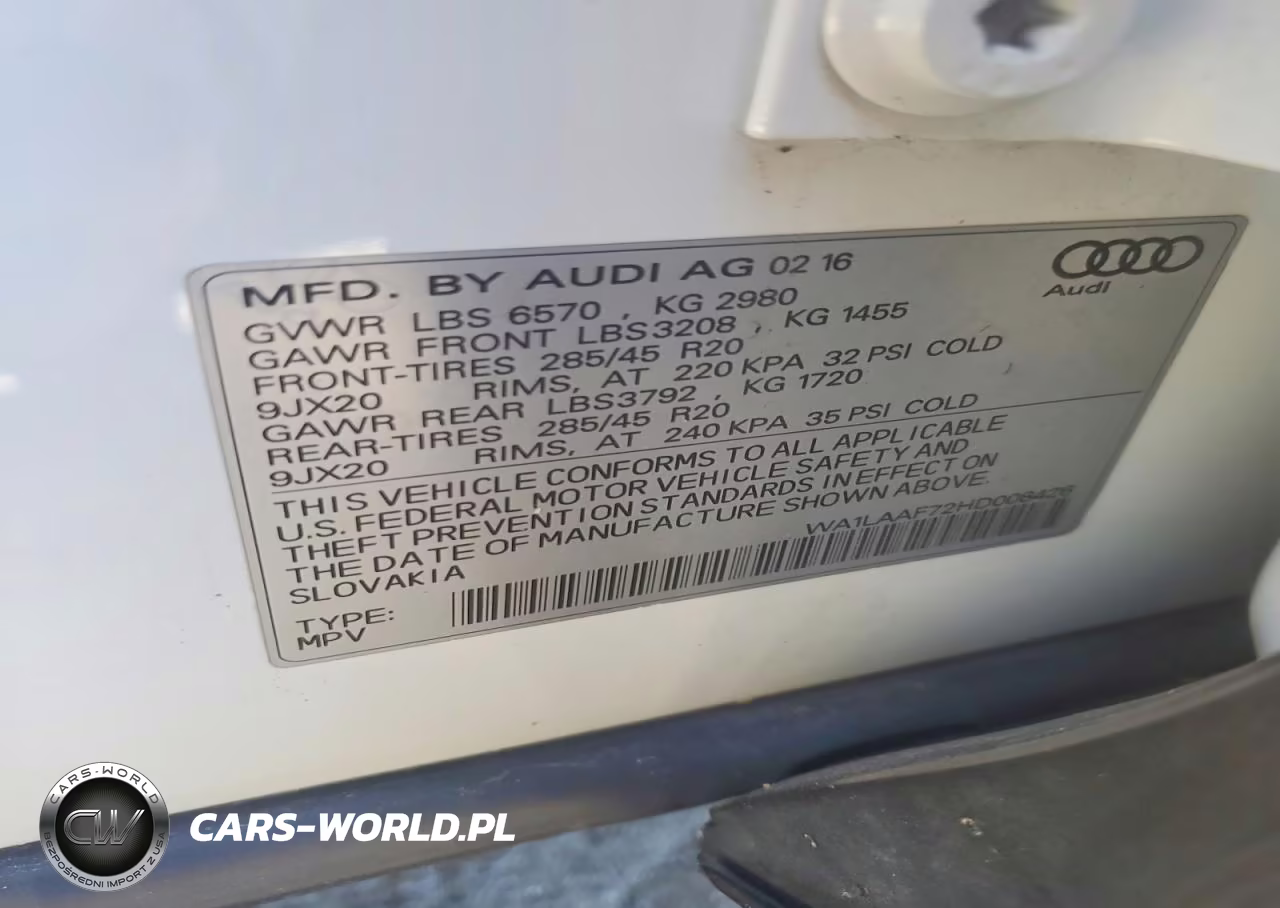 2017 Audi Q7 Premium Plus VIN:WA1LAAF72HD008426 - 13