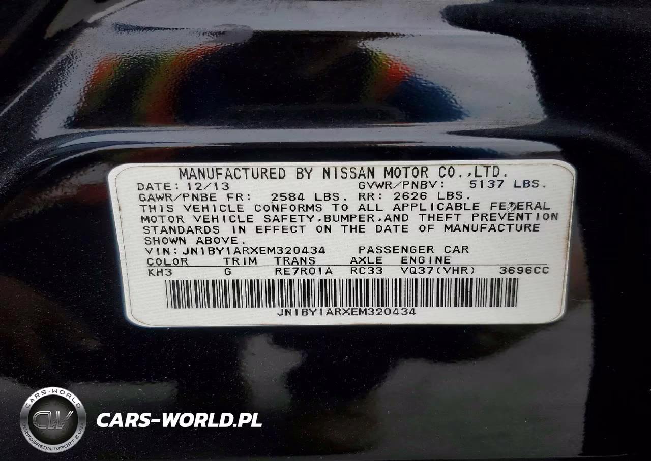 2014 Infiniti Q70 3.7 VIN:JN1BY1ARXEM320434 - 12