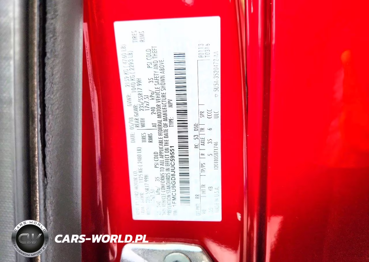 2018 Ford Escape Se VIN:1FMCU9GD8JUC59551 - 13