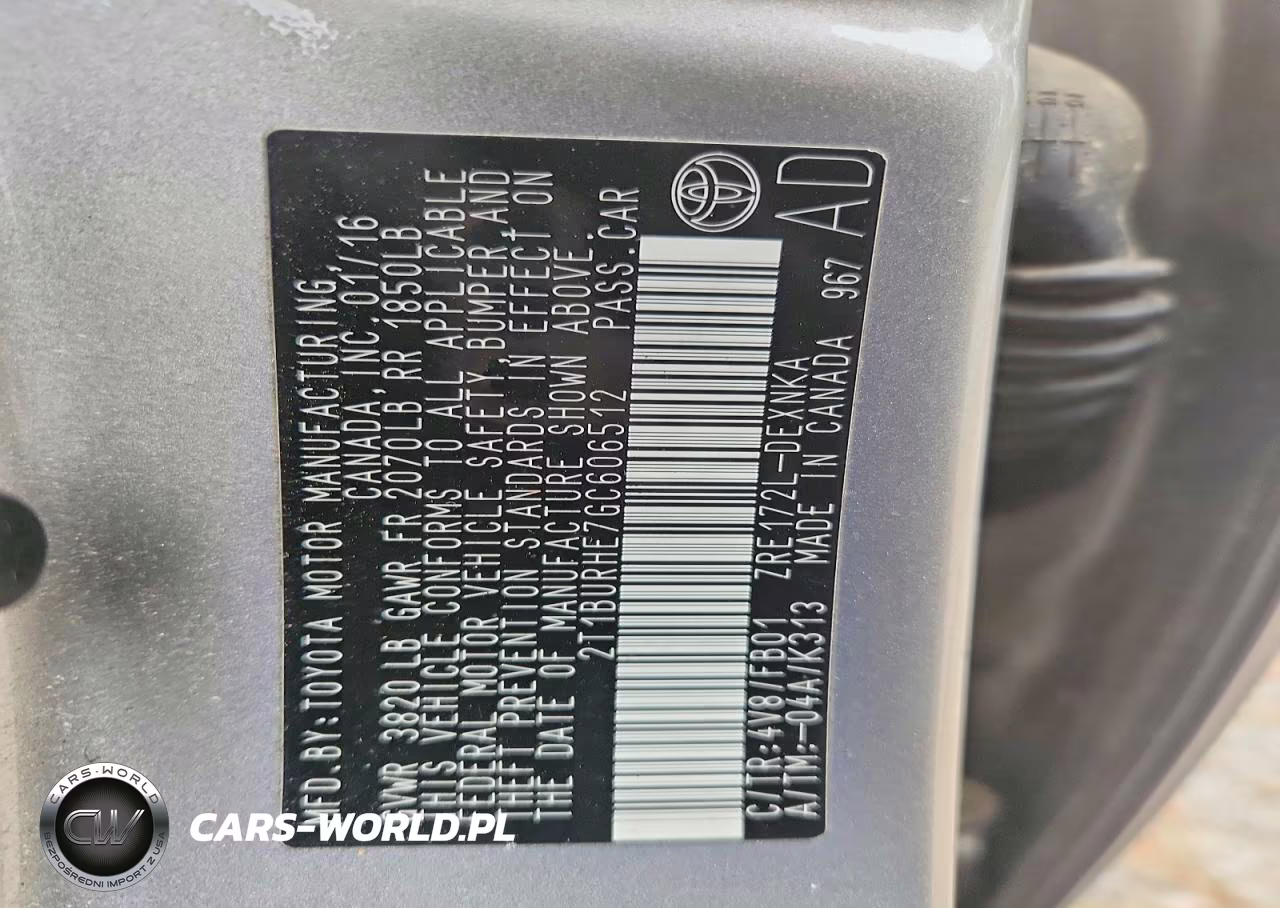 2016 Toyota Corolla Le Plus VIN:2T1BURHE7GC606512 - 12