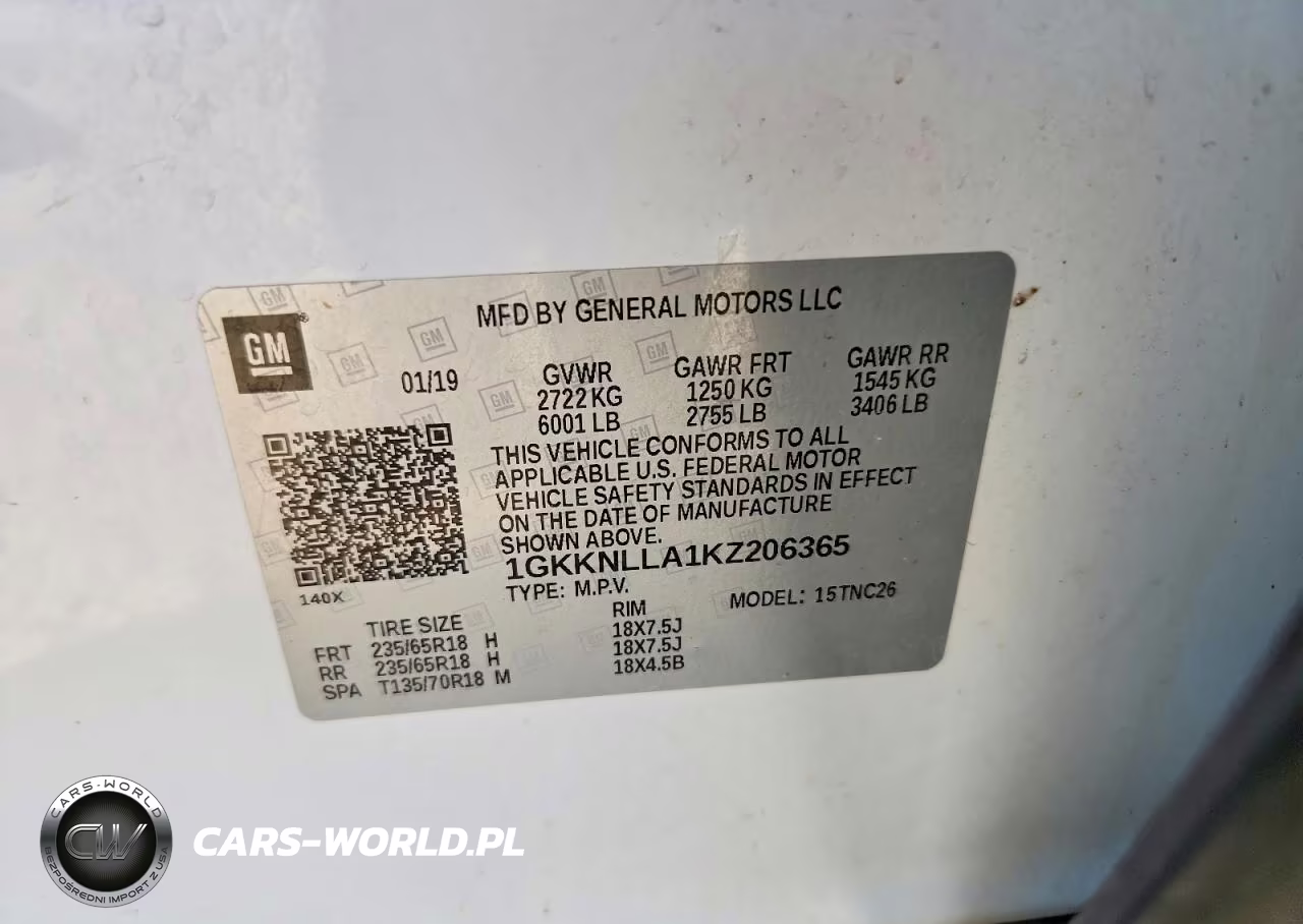2019 GMC Acadia Sle VIN:1GKKNLLA1KZ206365 - 13