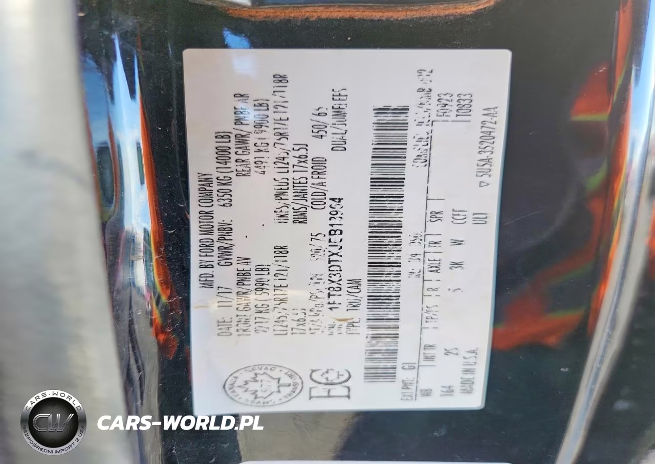 2018 Ford F350 Super Duty VIN:1FT8X3DTXJEB13964 - 13