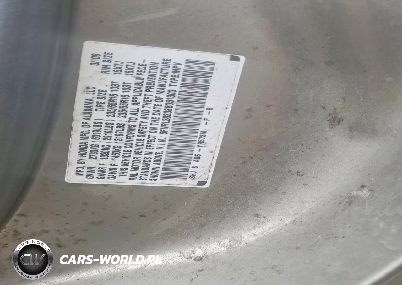 2008 Honda Odyssey Lx VIN:5FNRL38238B051303 - 13