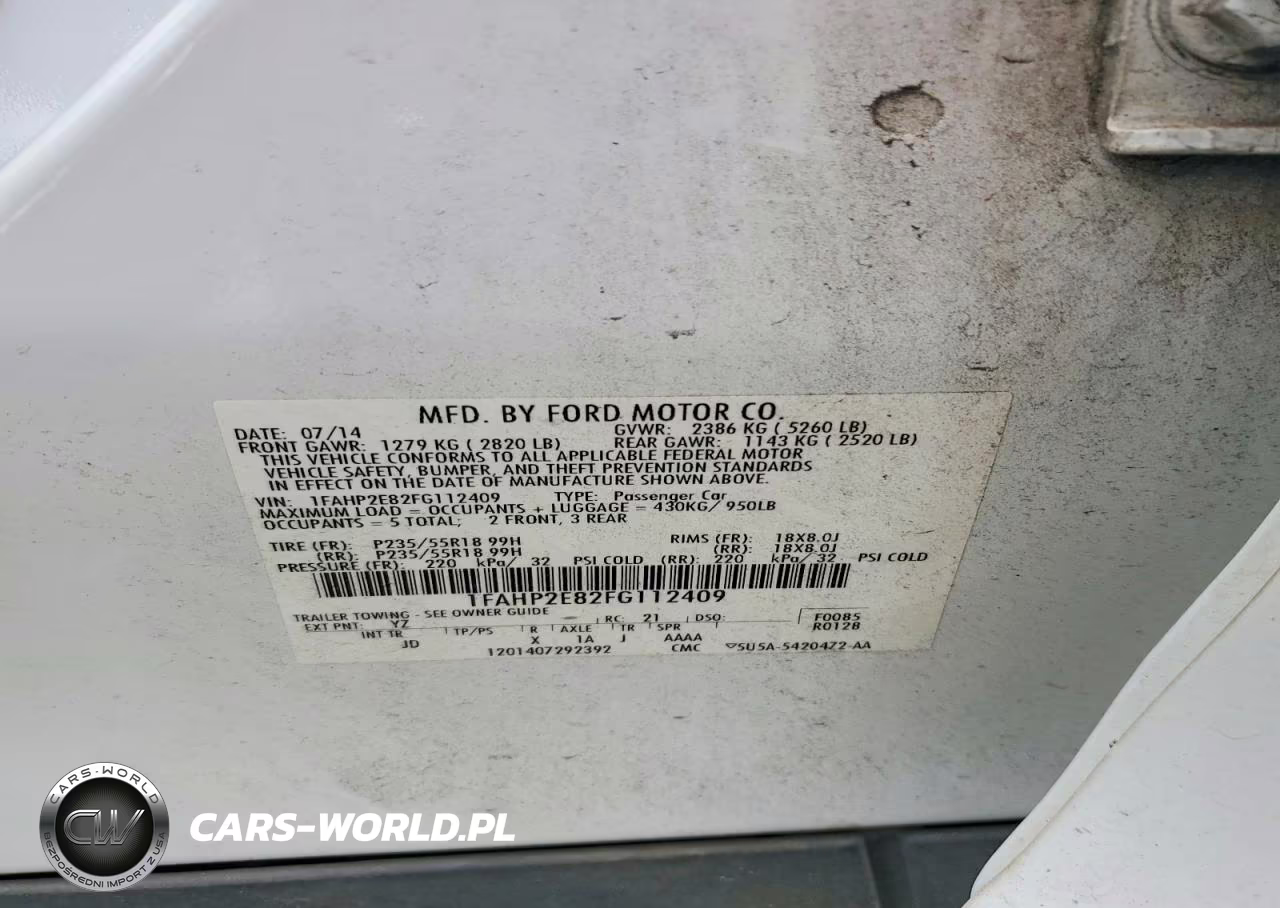 2015 Ford Taurus Sel VIN:1FAHP2E82FG112409 - 13