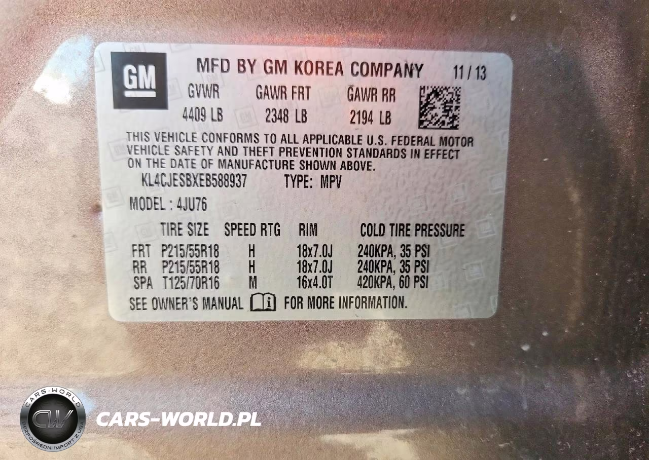 2014 Buick Encore VIN:KL4CJESBXEB588937 - 12